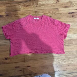 Perfect white tee Pink crop top
